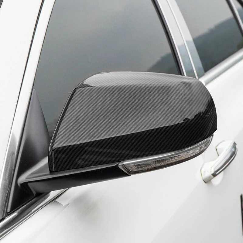 

beler 2PCS Carbon Fiber ABS Side Rearview Mirror Cover Cup Protector Trim Fit For Cadillac ATS-L 2014 2015 2016 2017 2018