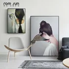 Постеры и печатные картины в скандинавском стиле с изображением девушек и птиц, настенные картины для гостиной, спальни, домашнего декора