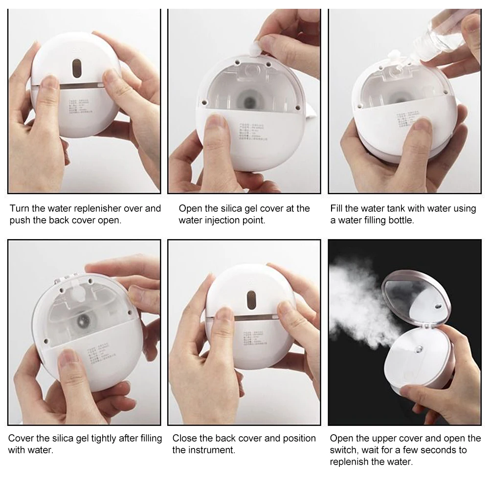 Складное косметическое зеркало для лица мини отпариватель лица| |