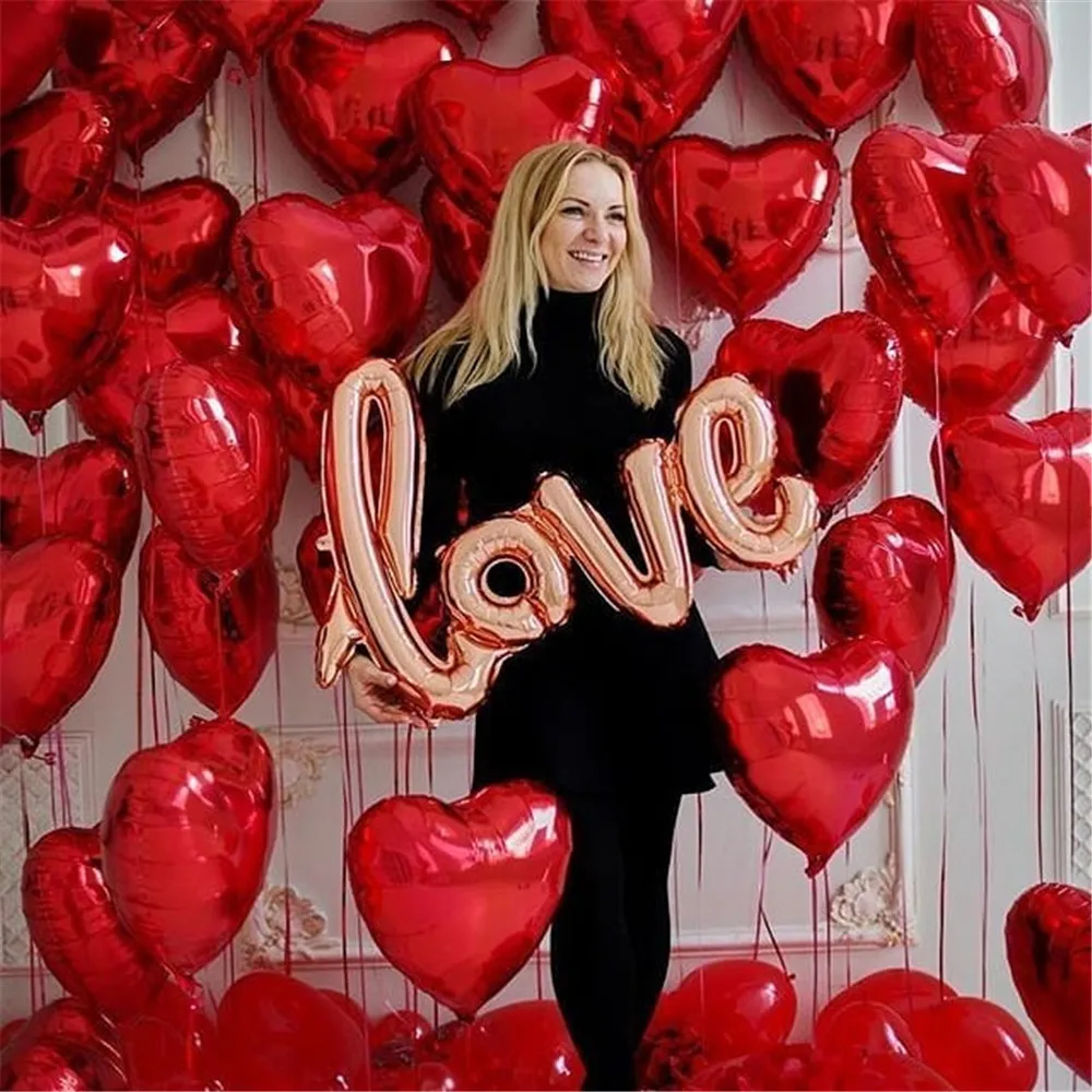 Шары воздушные 18 дюймов в форме сердца и звезд 10 шт.|Воздушные шары аксессуары| |