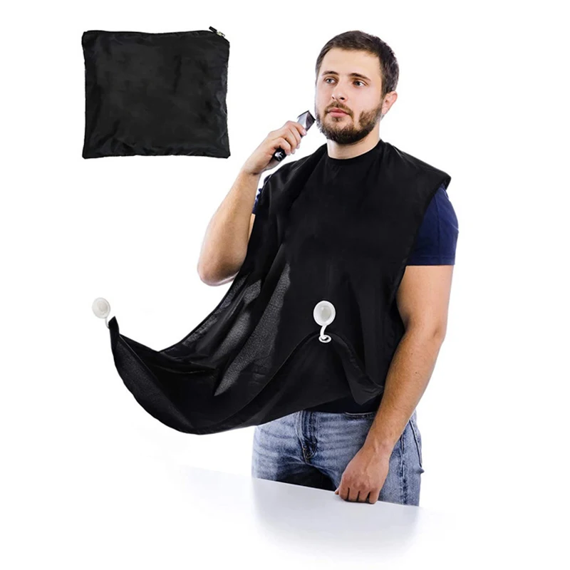 

Man Bathroom Apron Male Beard Apron Catcher Hair Shave Beard Waterproof Floral Cloth Razor Holder Household Cleaning Protector