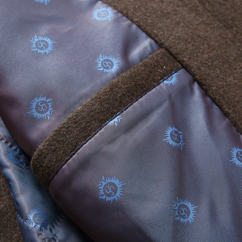 Мужское однобортное шерстяное пальто Mirecoo однотонное зимнее Регулируемый жилет