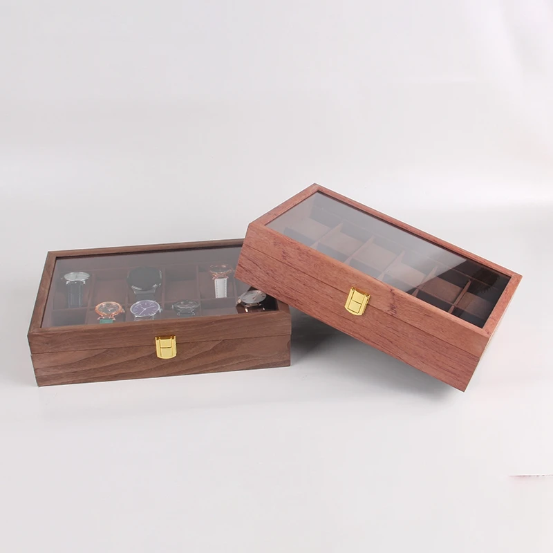 

12Grids Wooden Watch Box Retro Watch Case Holder Organizer Storage Box for Men Watches Jewelry Boxes Display Best Gift