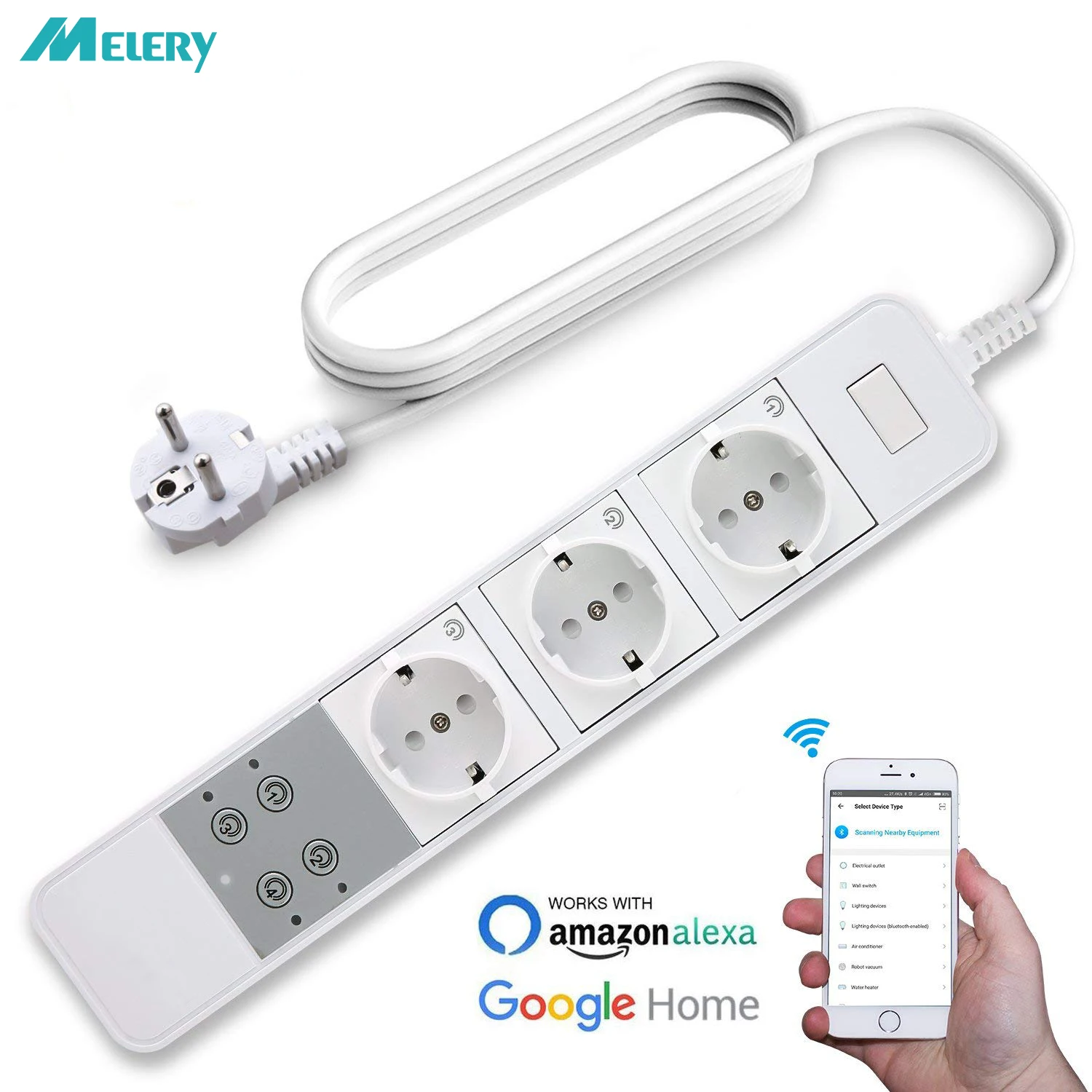 Сетевой блок Wi-Fi Smart Plug Homekit 3 EU розетка Защита от перенапряжения пульт дистанционного управления розетка с 2 м удлинитель независимый переключатель