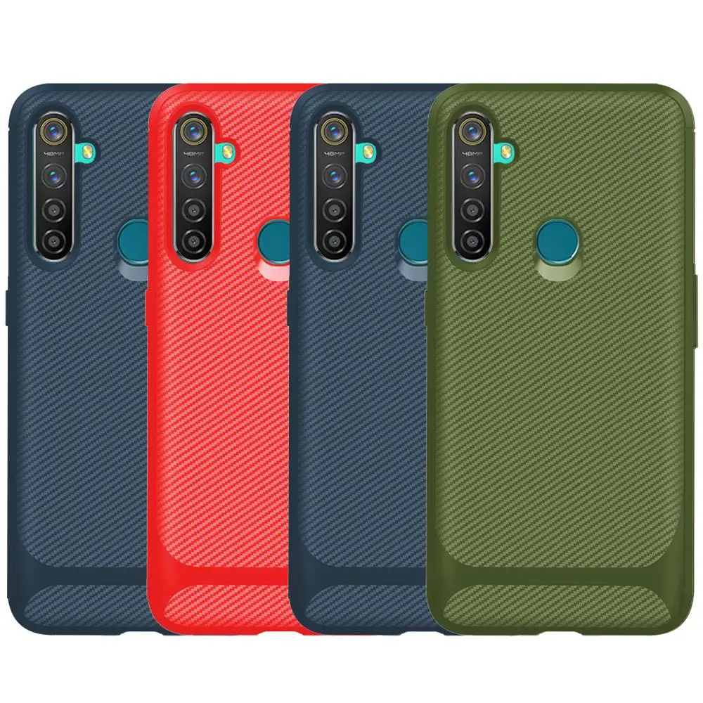 Чехол для телефона Oppo Realme XT X2 K5 тонкий ТПУ силиконовый мягкий углеродный волоконный защитный противоударный чехол