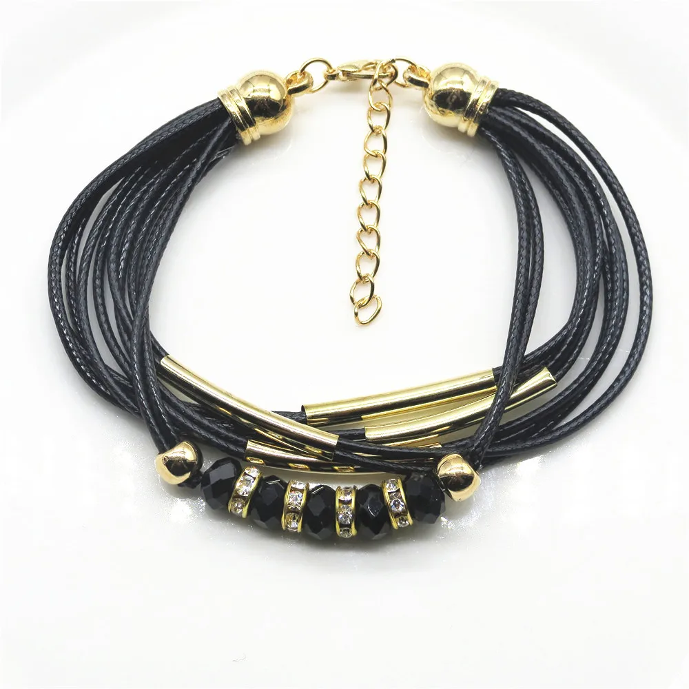 Женский кожаный браслет винтажный в стиле панк богемный стиль | Украшения и