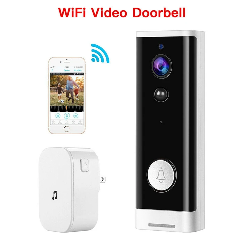 Wi-Fi видео-дверной звонок 1080P Беспроводной Смарт Секьюрити Камера дверной 2-Way Talk