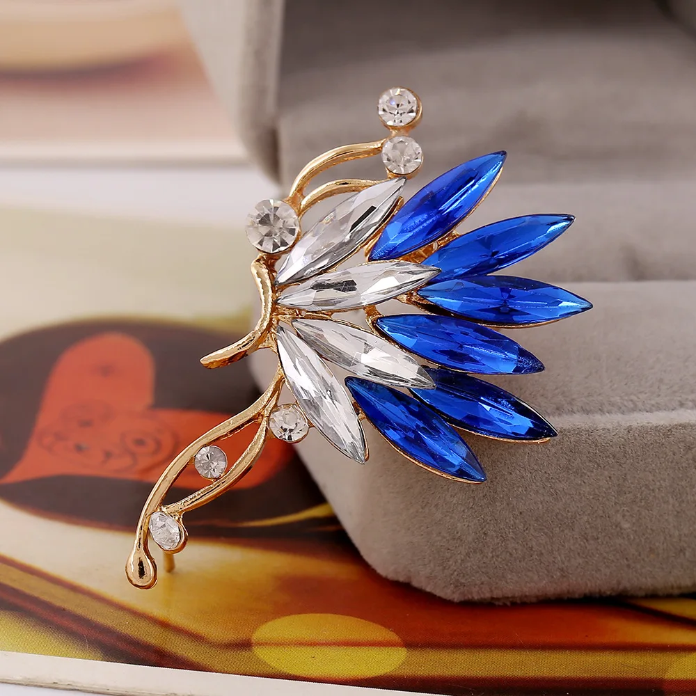 1 шт. новые модные серьги бабочки с кристаллами элегантные стразы пирсинг запонки