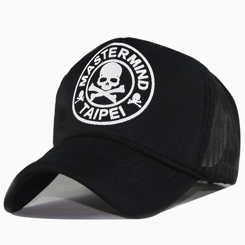 

Summer Unisex Hip Hop Printing Skull Men Baseball Caps Women Breathable Mesh Snapback Hats Men's Trucker Hats Cap A108