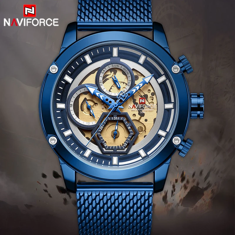Часы Naviforce мужские кварцевые водонепроницаемые|Кварцевые часы| |