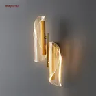Светодиодный акриловый светильник в стиле постмодерн, декоративная настенная лампа для отеля, спальни, прикроватного столика, прихожей, роскошный интерьер, бра для домашнего декора
