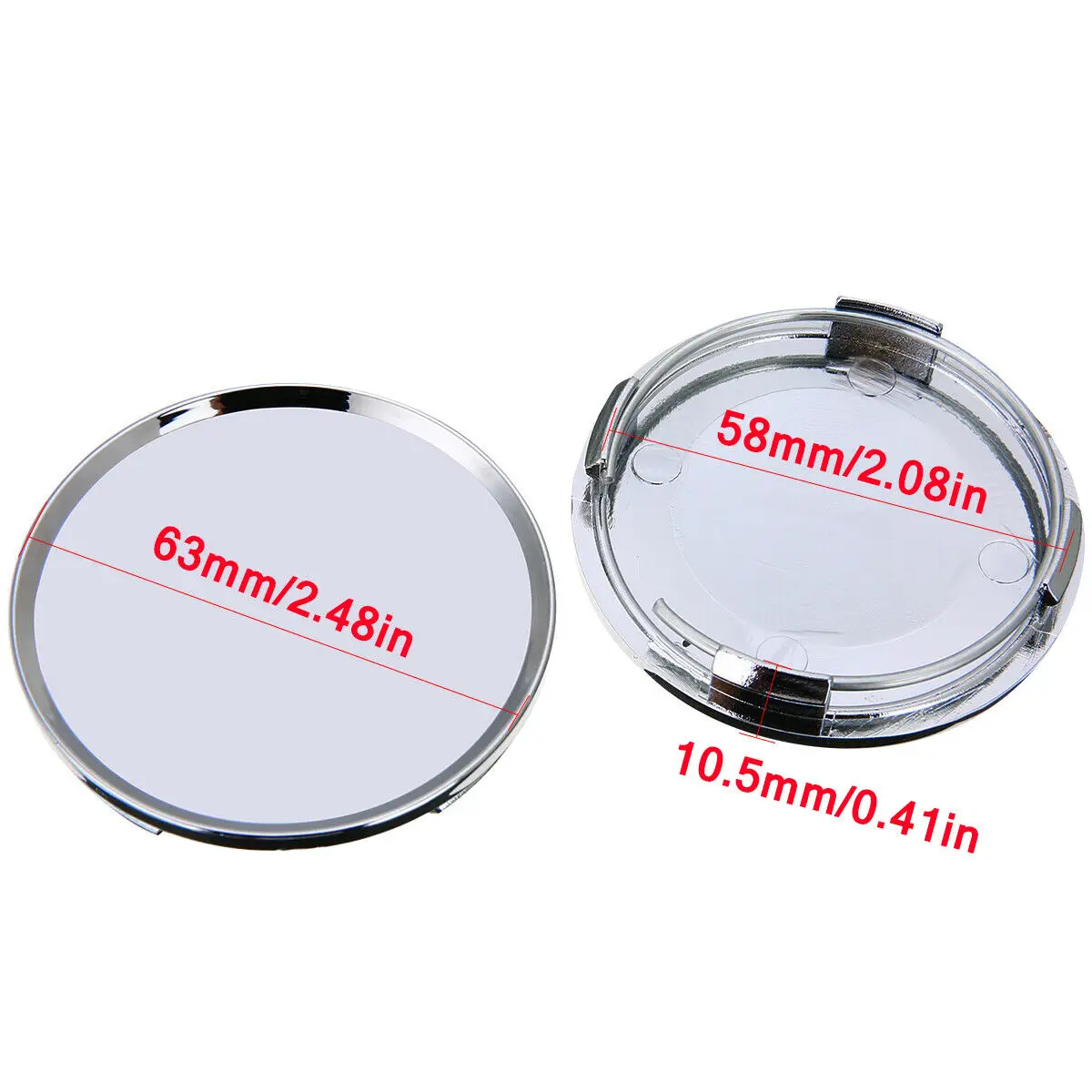 

Universal Hub Center Covers Vehicle Wheel 58mm ID Accesories Cap 4 Lugs
