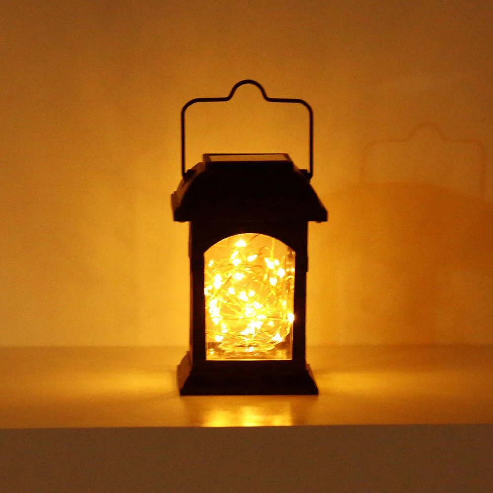 

Solar Lantern Waterproof Hanging Solar Light Security Night Lights Outdoor for Landscape Yard Patio Porch Walkway