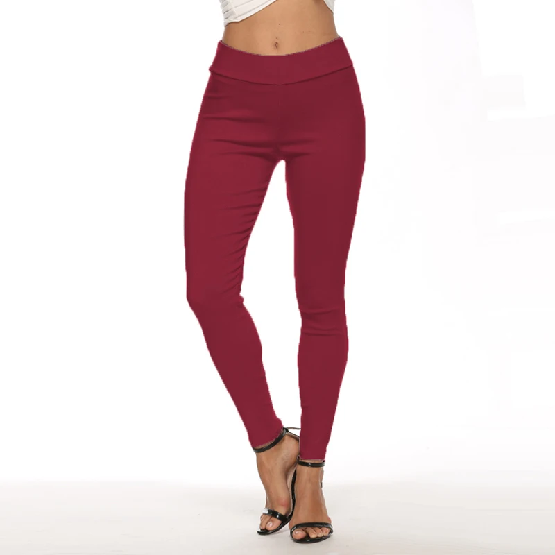High Waist Office Ladies Work-out Leggings Women Plus Size Black Leggins Pencil Pants Casual Woman Slim Legging Navy Gray S-XXXL | Женская