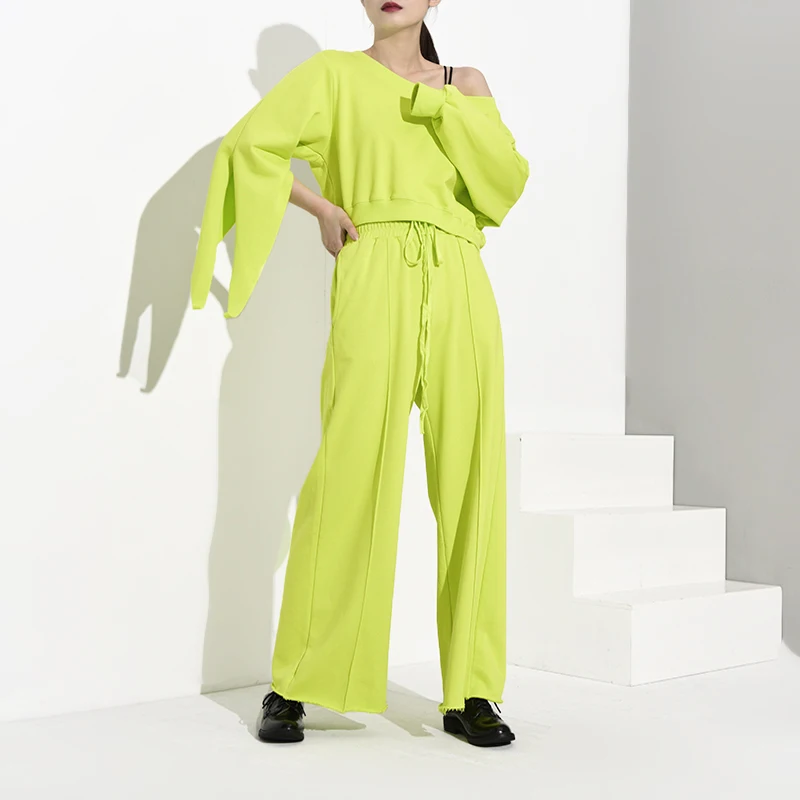 Женская одежда LANMREM летняя длинная футболка с длинным рукавом и высокой талией