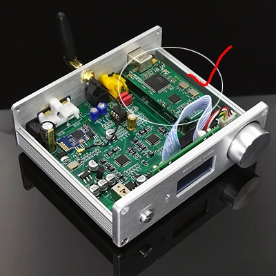 with usb card HIFI Bluetooth декодер для усилителя AK4493EQ* 2 Amanero Bluetooth 5,0 USB DAC плата с OLED дисплеем коаксиальный волоконный интегрированный - Цвет: with usb card