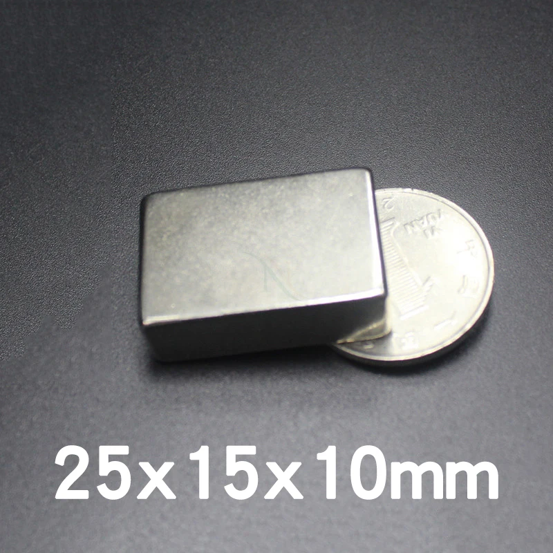 

Поисковый квадратный магнит NdFeB, 25x15x10 мм, 1/2/3 шт.