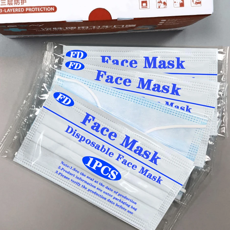 Одноразовые маски с индивидуальной защитой Mondmasker Earloop со вставками для лица