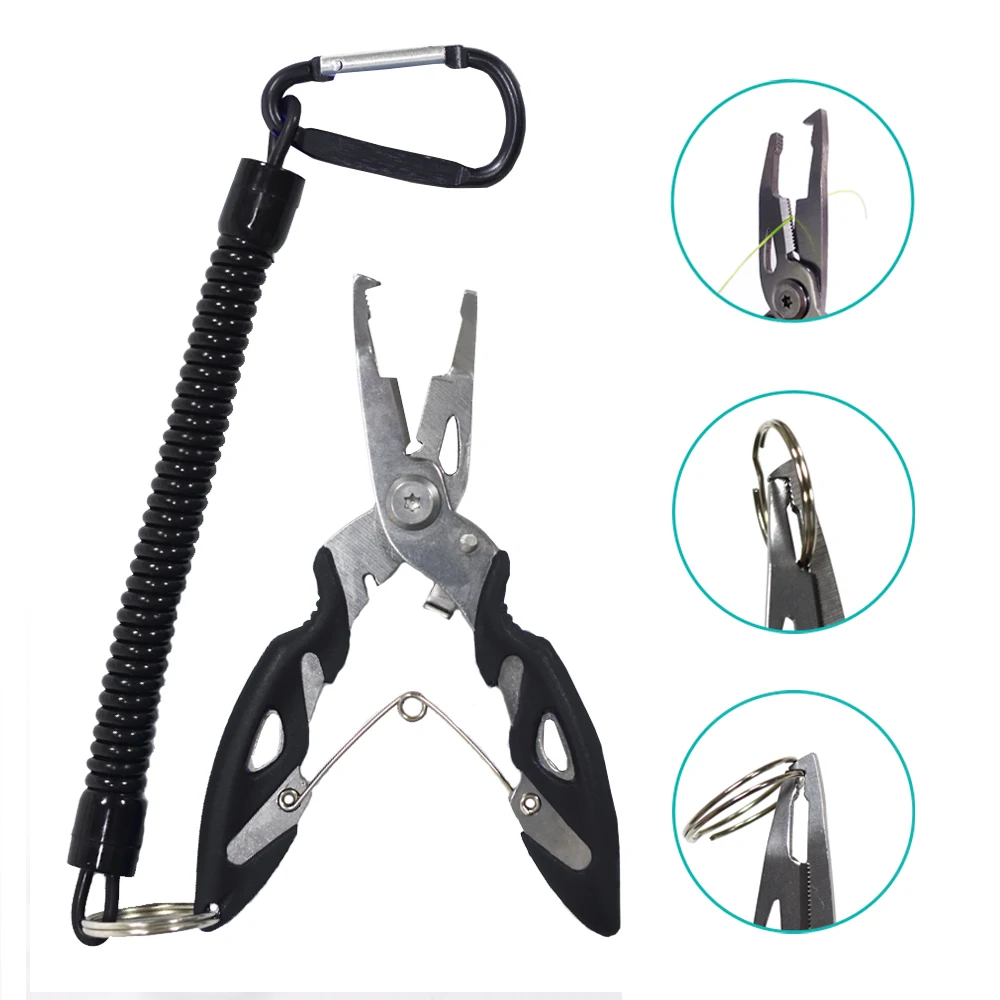 

PPGUN Fishing Plier Scissor Multifunction Scissors Braid Line Lure utter Fishing Tackle Tool Hook Remover Cutting Fish Tongs