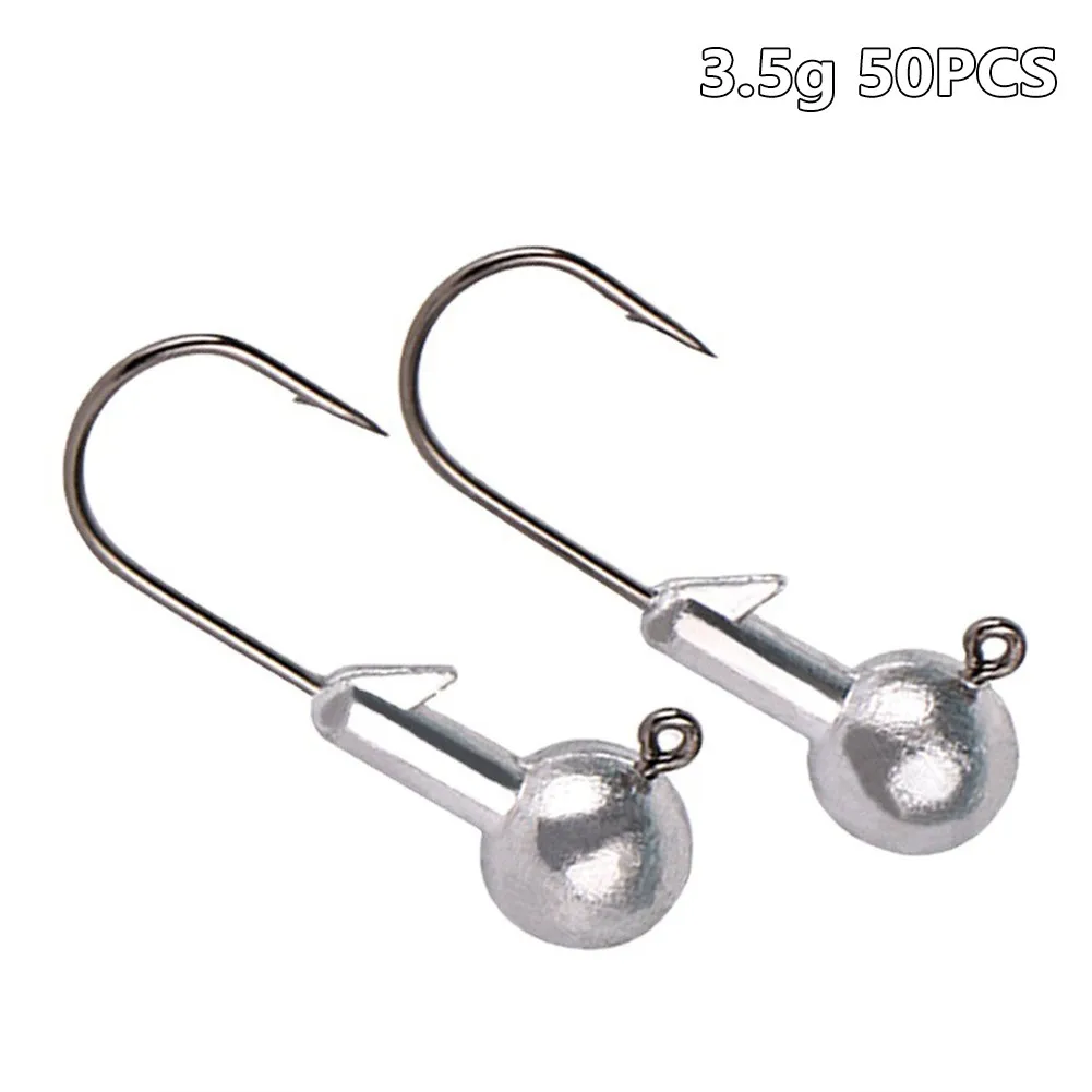 

Sporting Goods Metal Head Hooks Handle Ring Symmertrical Sharp Hook With Barb