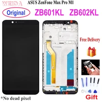 original 5 99 lcd for asus zenfone max pro m1 zb601kl zb602kl lcd display touch screen digitizer assembly with frame x00td tool
