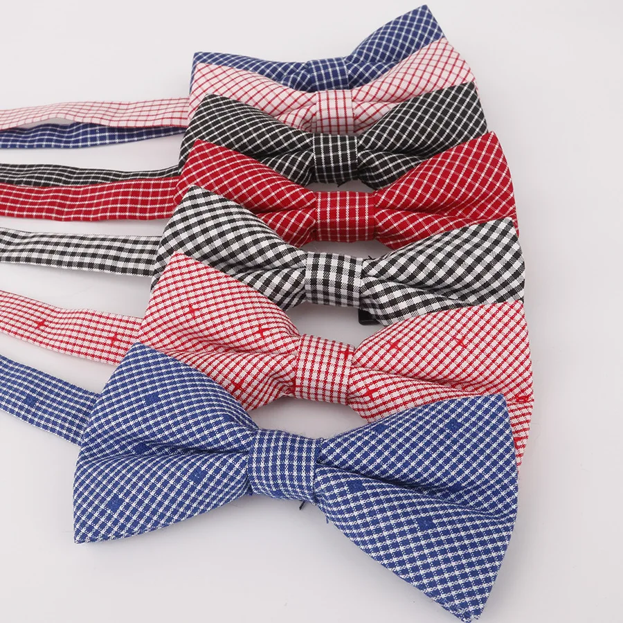 

Linbaiway Children's Bow Tie Plaid Kid Bowtie Cotton Children Bowties Baby Kid Classical Pet Butterfly Suit Cravat Custom LOGO