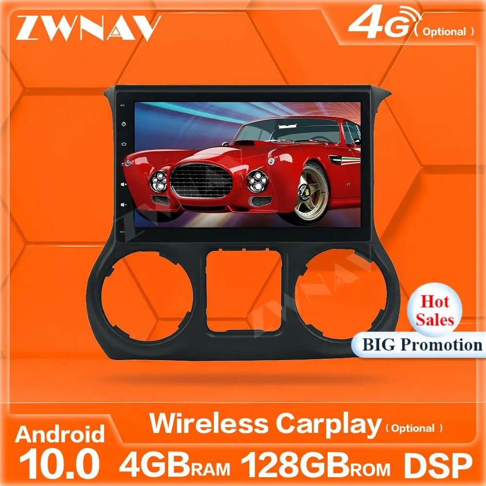 

Android 10 DSP screen For Jeep Wrangler 2013-2018 car multimedia player Carplay GPS navigation Auto Audio Radio stereo head unit