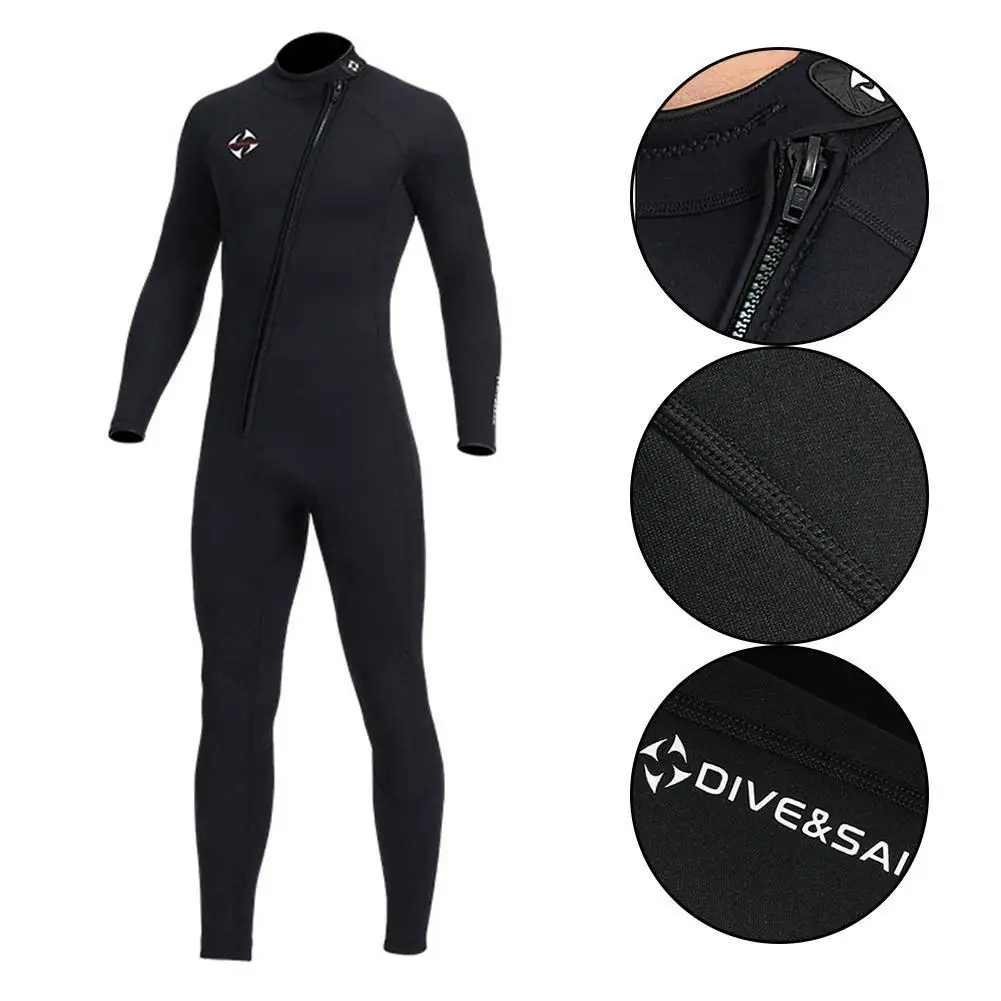 

2021 New 3MM Diving Suit Men Neoprene Dive And Sail Surfing Free Diving Equipment For Acuba Snorkeling Fishing One-piece Wetsuit