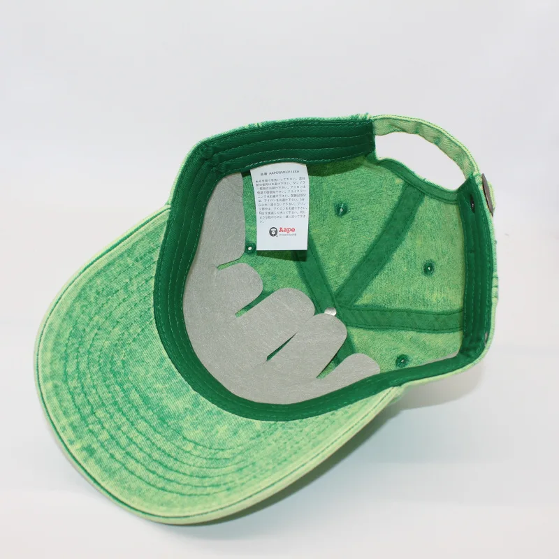 

Fashion Korean Version of Washed and Old Embroidery Cap Men's and Women's Brand Baseball Caps Short Brim Adjustable Travel Hat