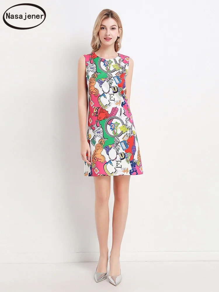 2020 Весна и лето новое модное подиумное повседневное женское платье без рукавов с