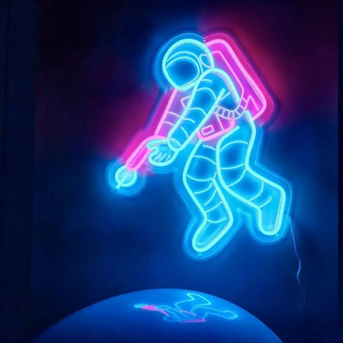 

Astronaut Neon Signs Neon Light, Space Neon Light Personalized Neon Sign Alien for Bedroom, Party Game, Neon Sign Gaming