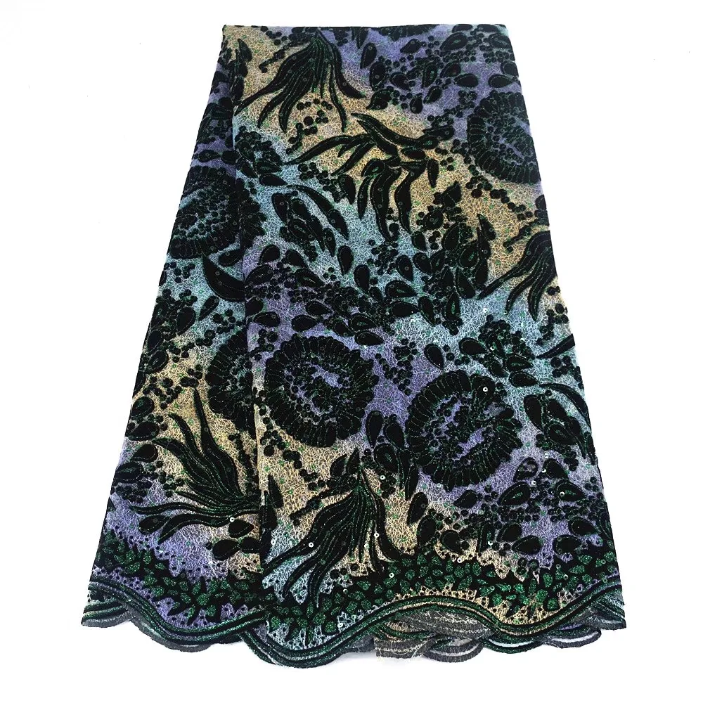 Темный блестящий дизайн размер 5 ярдов для женских платьев в ночное время шоу