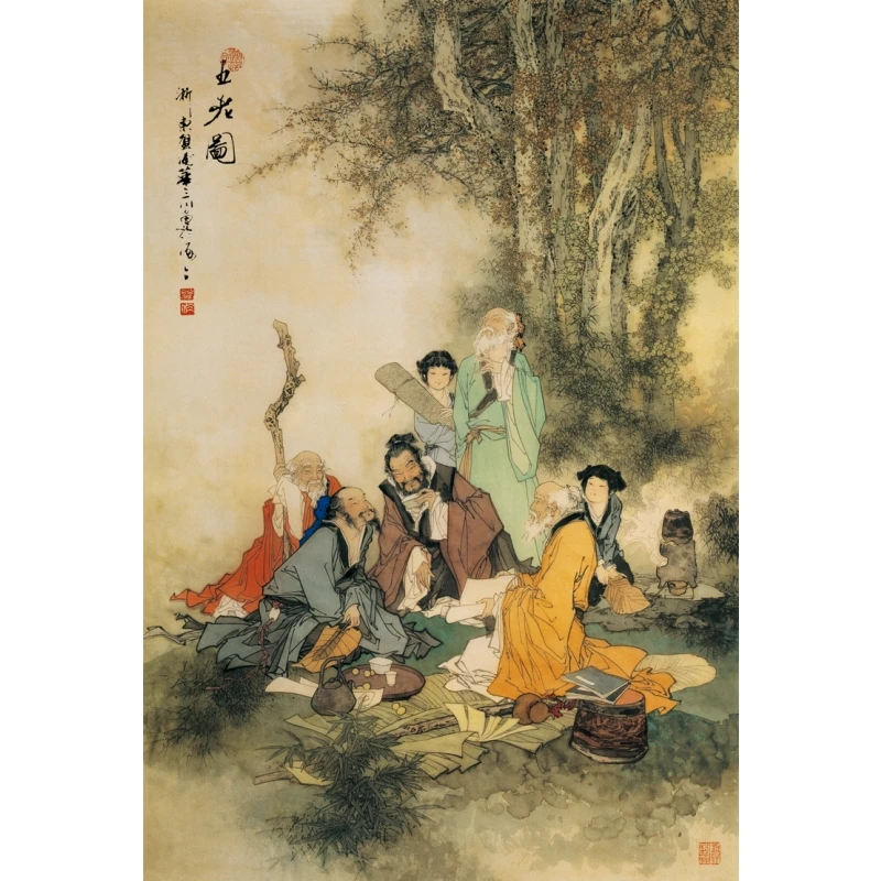 Знаменитая Древняя китайская картина пазл художественное украшение на заказ