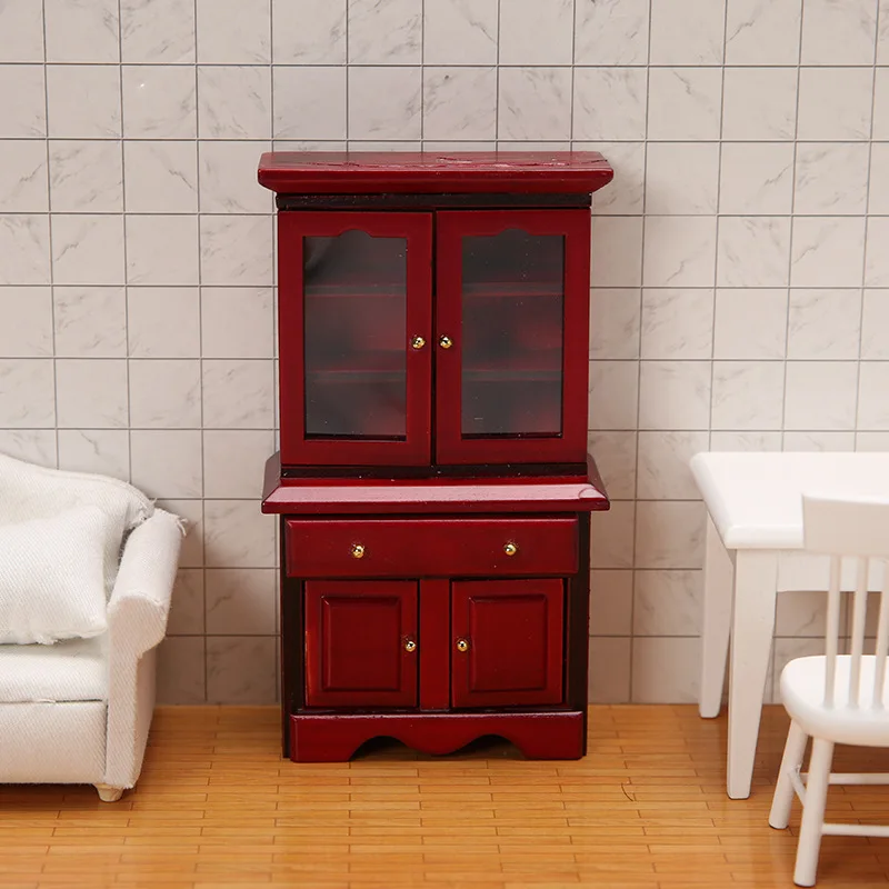 Миниатюрный винный шкаф/книжный шкаф Миниатюрные модели аксессуары для дома