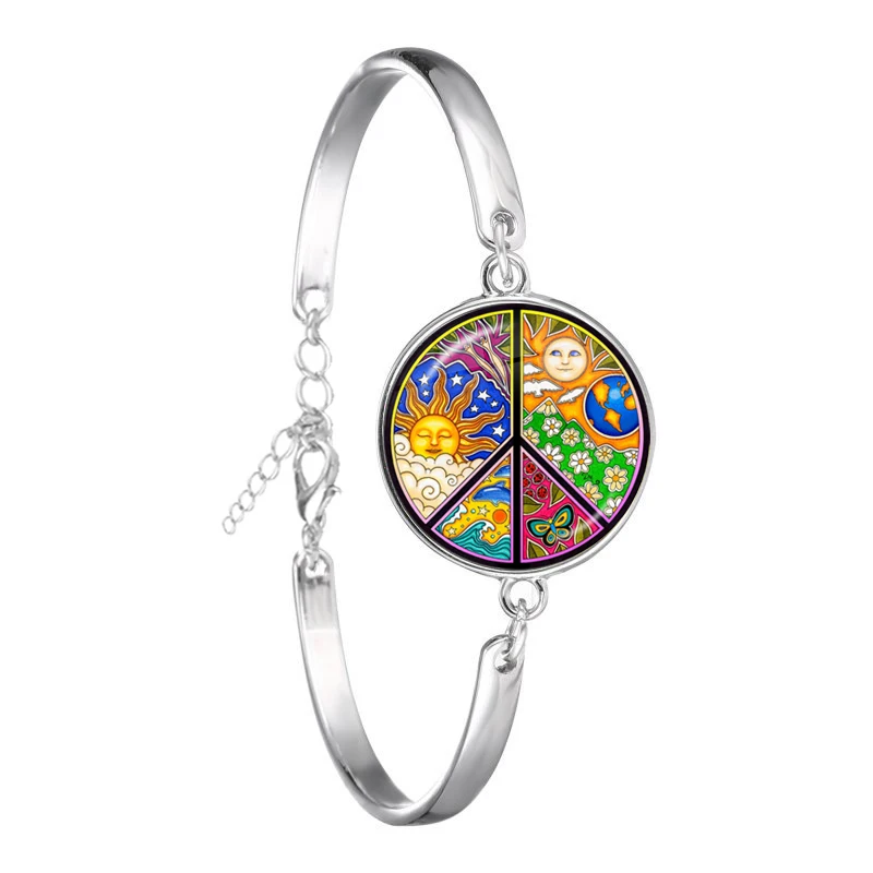 

Fashion cartoon romantic style time gem Glass Bracelet rope chain bracelet Festival gift lovers love 2021 new jewelry