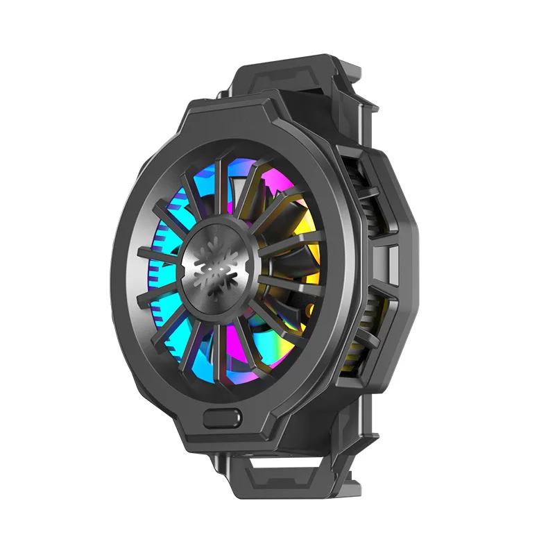 

ZY Electronic World Store F10 Semiconductor mobile phone radiator cooling and cooling RGB lighting back clip game accessories