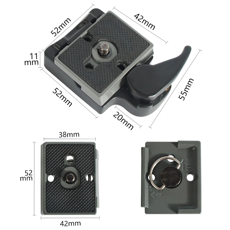 clamp rubber plate 200PL-14 БЫСТРОРАЗЪЕМНАЯ пластина для крепления камеры с 1/4 винтом для стандартной головки Manfrotto - Цвет: clamp rubber plate