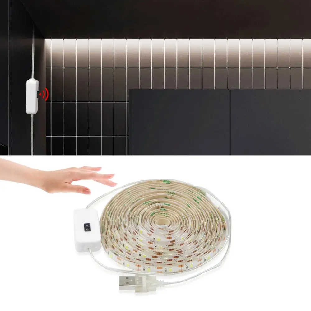 Ручная развертка переключатель USB светодиодный светильник 5 м лампы для чтения с