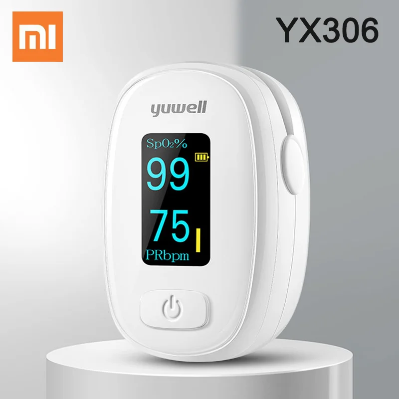 

Xiaomi MI YX306 / YX102 / 303 и уровня кислорода в крови Yuwell OLED палец пульсоксиметр на палец клип в форме сердца и пульса и уровня кислорода в крови монит...