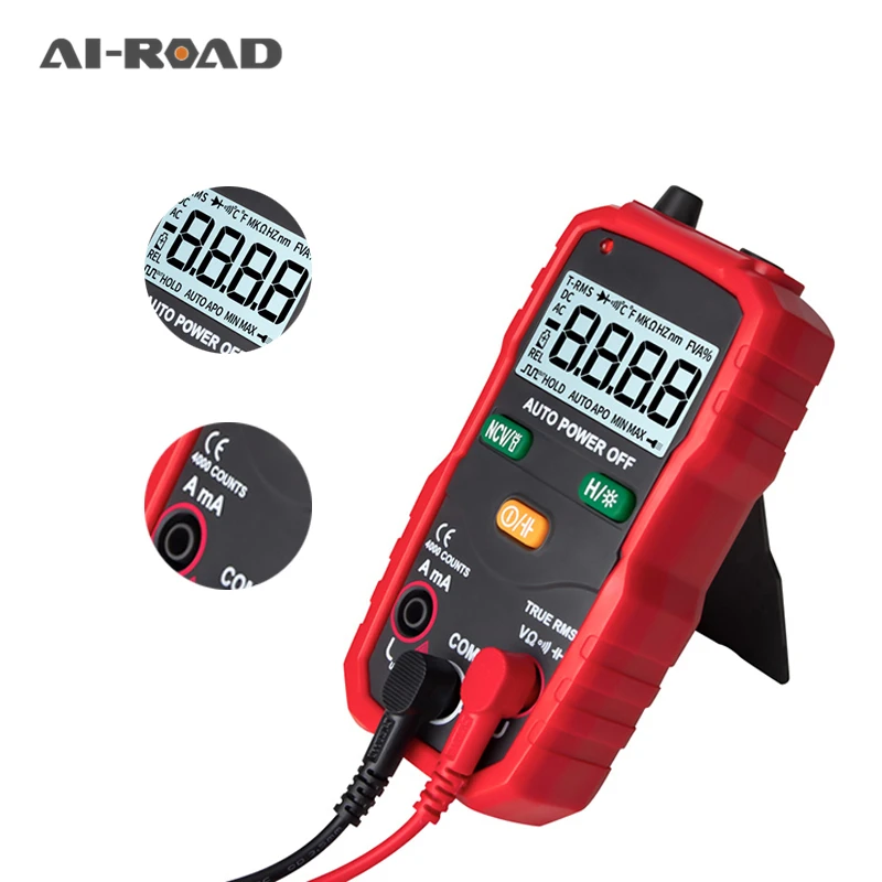 INGBONT S1 True RMS Цифровой мультиметр Транзистор тестер конденсатора автомобильный
