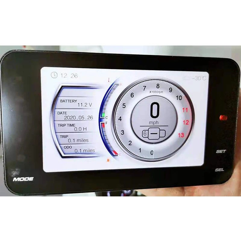 

12 В Мотоцикл Тахометр спидометр с GPS об/мин часы температуры
