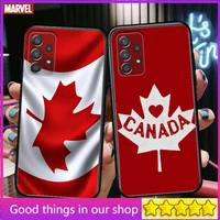 i love canada flag phone case hull for samsung galaxy a70 a50 a51 a71 a52 a40 a30 a31 a90 a20e 5g s black shell art cell cove