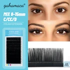 GAHAMACA 25 мм индивидуальное наращивание ресниц натуральные мягкие объемные ресницы из искусственной норки, классические корейские шелковые ресницы ручной работы