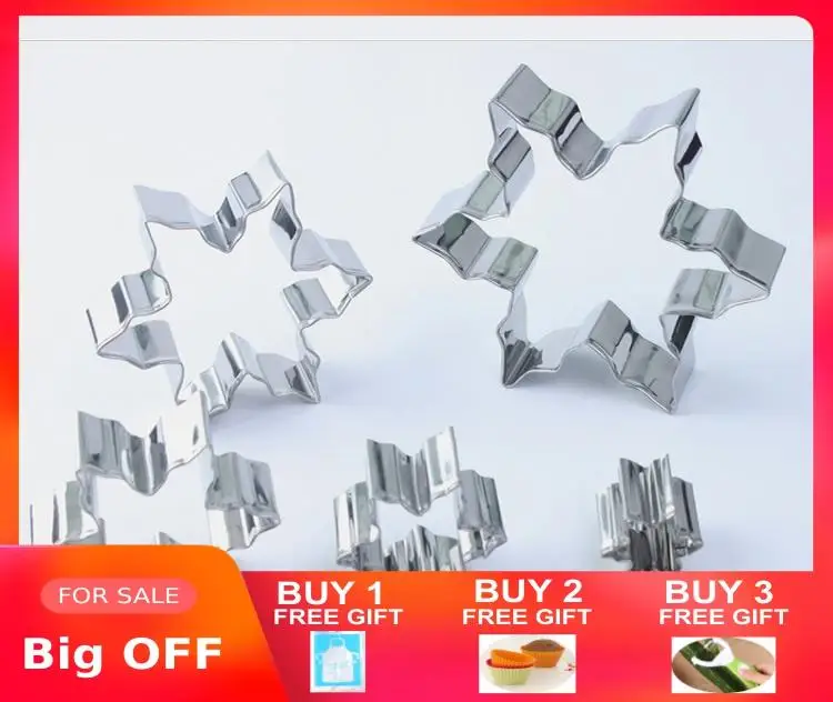 5 шт./компл. звезда Рождественская елка для нарезки печенья в виде