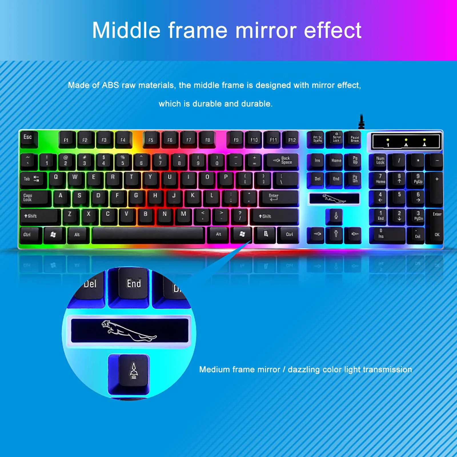 Проводная игровая клавиатура G21b механическая с подсветкой набор мышей 104 клавиш