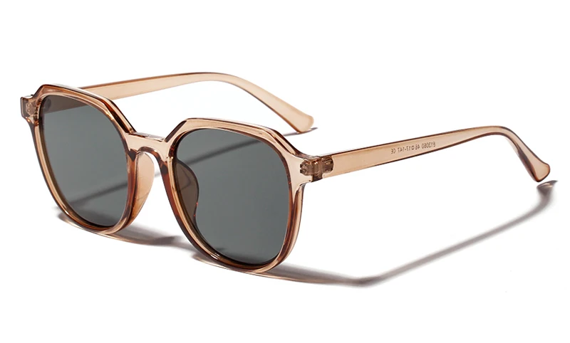 light brown frame Peekaboo men transparent sunglasses square male uv400 summer accessories retro sun glasses for women brown orange - Цвет линз: light brown frame