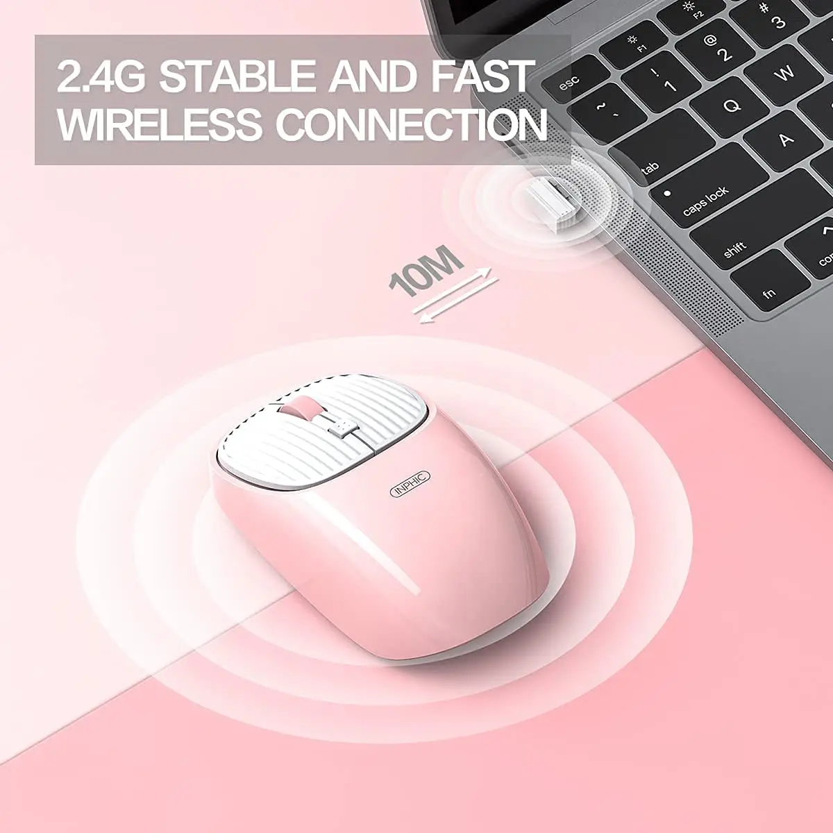 wireless mouse usb 2400 dpi wireless battery mute mouse usb 2 4 ghz office gaming home office mouse pink mouse girl mouse free global shipping