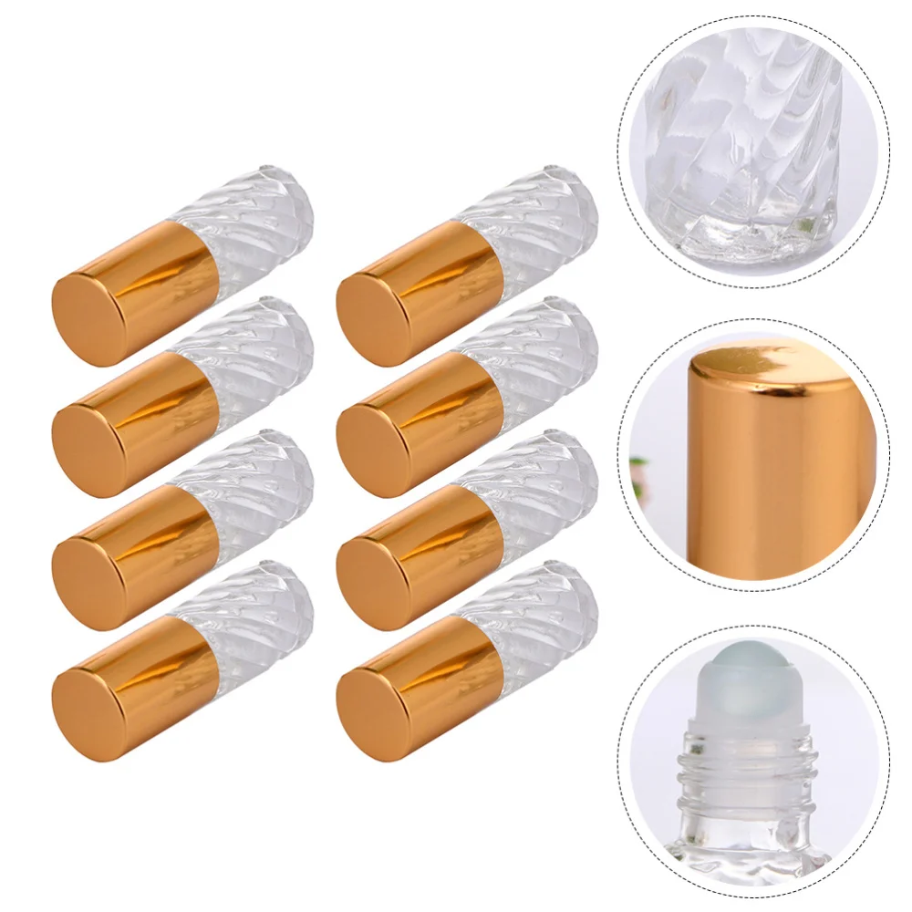 

8pcs 5ml Refillable Essential Oil Bottles Roller Bottles Perfume Sub-bottle
