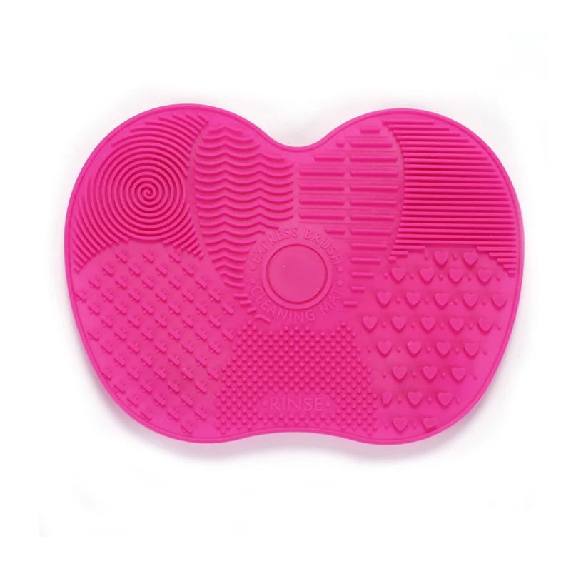 

Makeup Brush Cleaner Silicone Cleaning Mat Strong Suction Buckles Rugged Surface R7UA