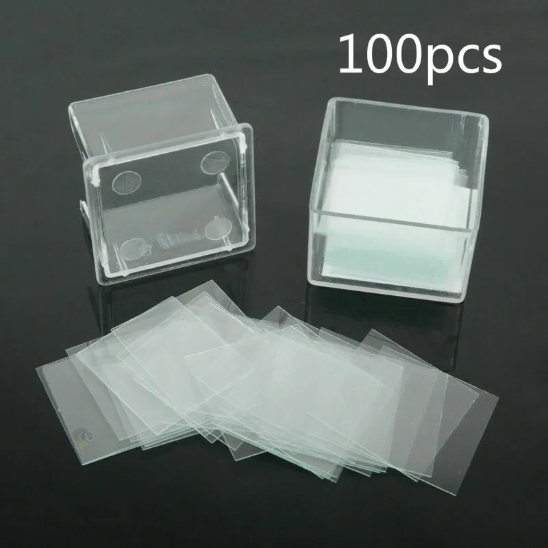 

100pcs 22x22mm transparent microscope cover glass laboratory blank square microscope cover glass cover sliding tool